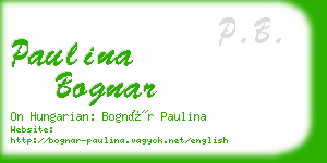paulina bognar business card